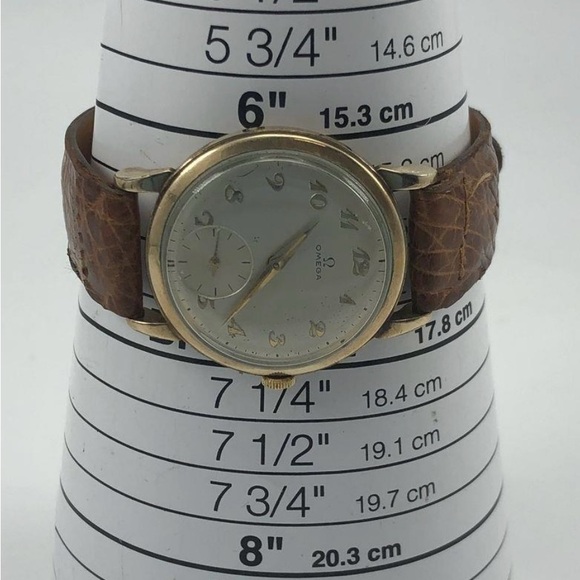 1965 OMEGA (SEAMASTER) Vintage Mens Cal. 560 10K Gold Filled  Omega Men’s WORKING 10k Gold Filled Vintage Watch with Brown Strap